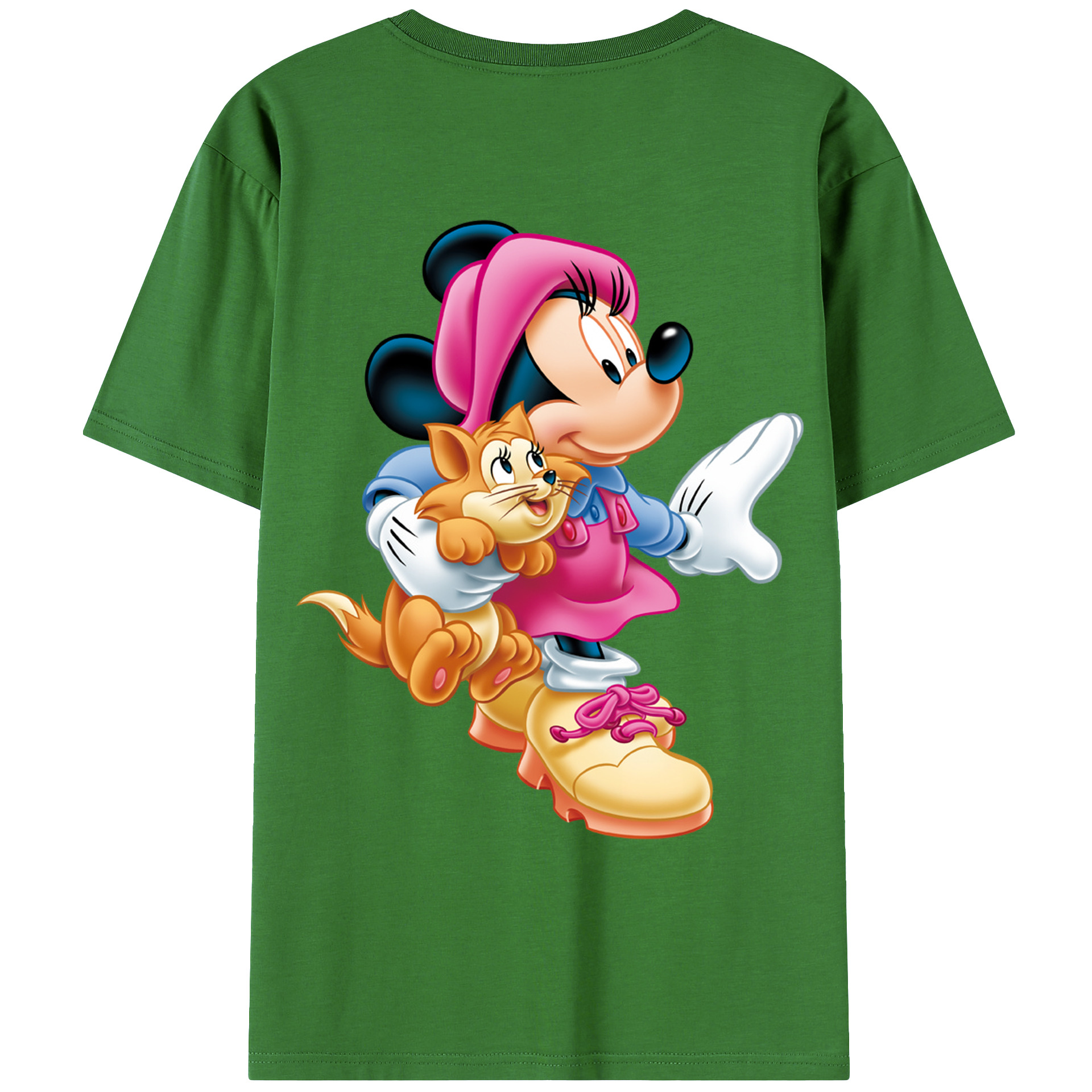 （画像用） ミッキーマウス Mickey Mouse レディース半袖Tシャツ(バックプリント)